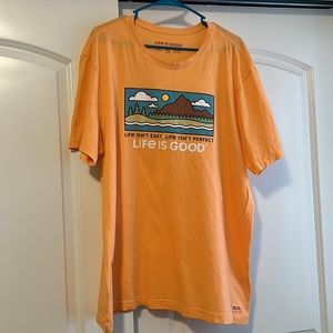 Men’s Orange Life is Good Crusher Tee - Size XL